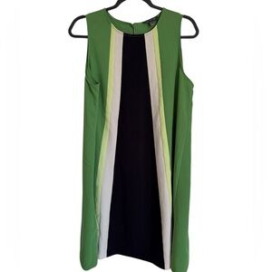 The Limited Green and Black Colorblock Mini Dress